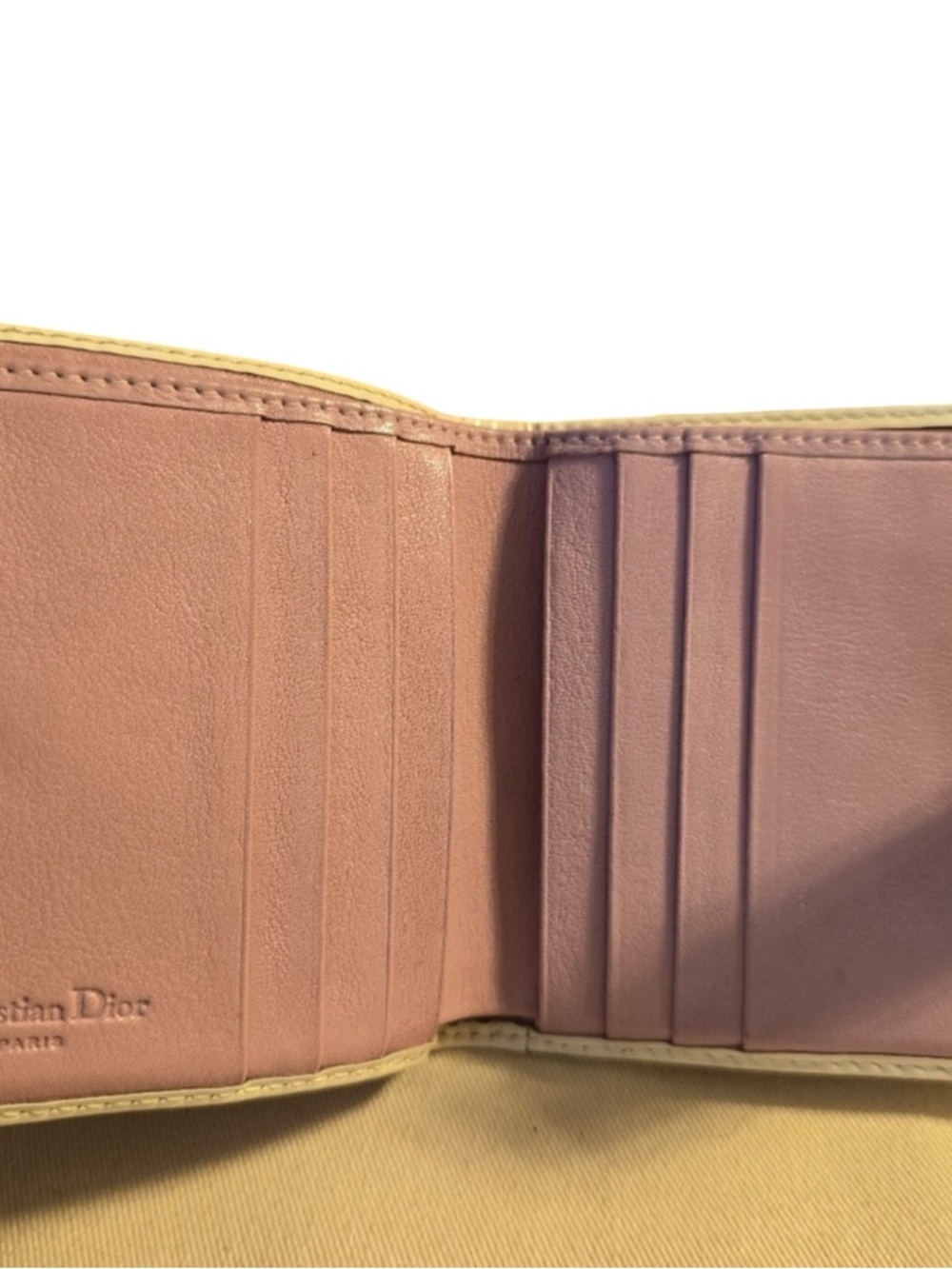 ✨💎DIOR💎✨Pink Trotter Canvas Trifold Wallet with Number Patch - Picture 3 of 7